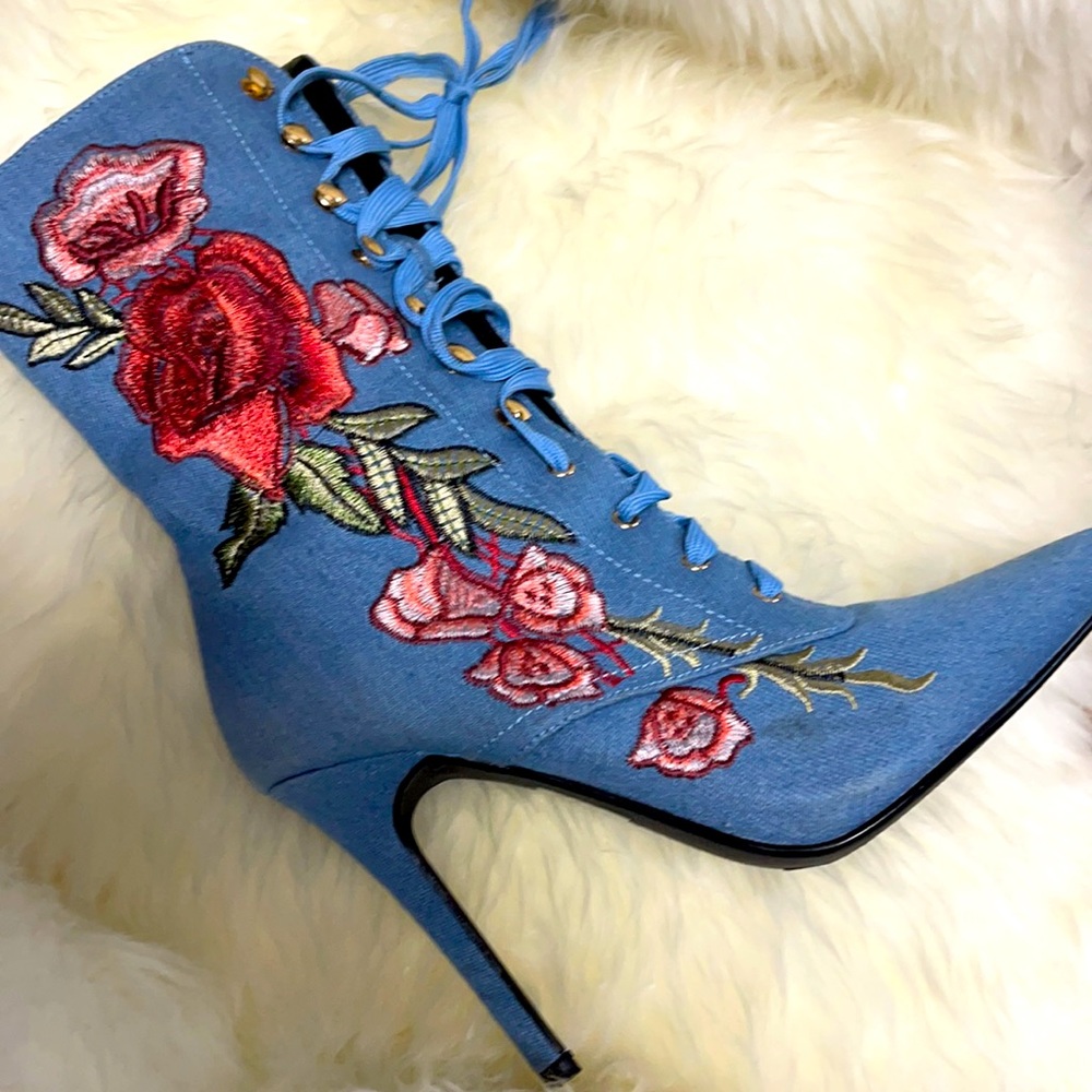 🌹🌹🌹Denim low boots🌹🌹🌹